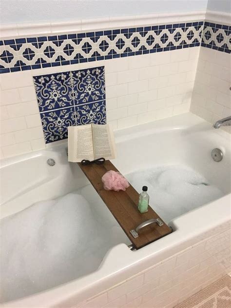 The first step in creating a bath tray is to measure the width of your tub. Easy DIY Bathtub Tray | Diy bathtub, Diy bathtub tray ...