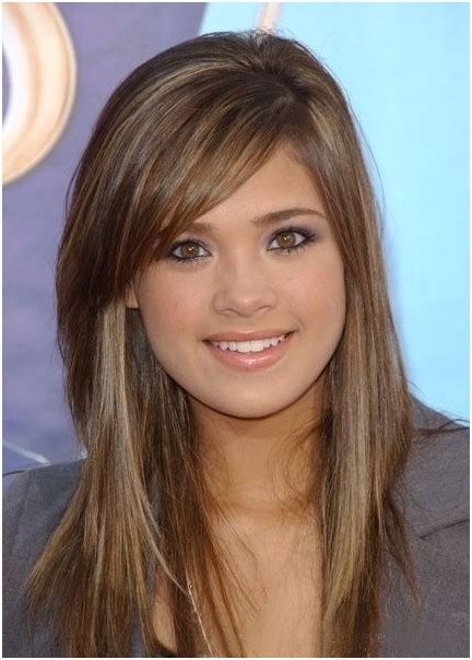 How to get long bangs out of your face. Light Brown Hair with Side Bangs: Long Hairstyles ...