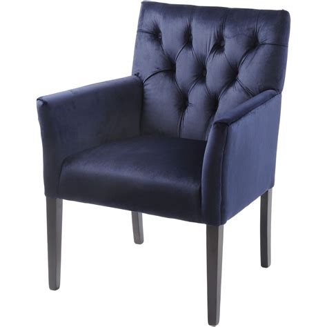 By company of master craftsmen. Mayfair Navy Button Dining Carver Chair