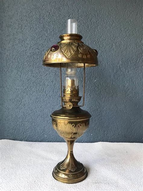 Vintage kosmos brenner lamp wall sconce large brass electric antique oil design buy: Oil lamp - Kosmos Brenner - Brass, Glass - Catawiki