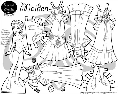 Make our popular finger puppets for your little hands. Maiden: A Printable Princess Paper Doll | Princess paper ...