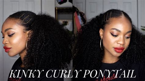 The look requires minimal styling, equipment, or special techniques, and you can dress it up or down with ease. Kelly Rowland Inspired Kinky Curly Ponytail - YouTube