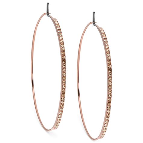 668 items on sale from $32. Michael Kors Pavé Small Inside Out Hoop Earrings in Rose Gold (Metallic) - Lyst