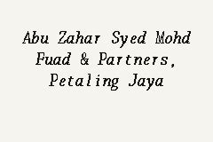 Data profile of mohd khairil abu zahar who is contracted to selangor fa. Abu Zahar Syed Mohd Fuad & Partners, Petaling Jaya, Legal ...