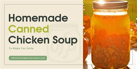 Chicken noodle soup is one of the easiest soups to make. Homemade Canned Chicken Soup To Make You Smile Recipe | UFP