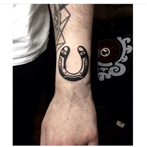A classic wrist tattoo can show your personality without saying a word.these huge list can help since a typical wrist tattoo is so tiny, you don't need to worry too much before you ink a matching. Traditional black horseshoe tattoo inked on the outer side ...
