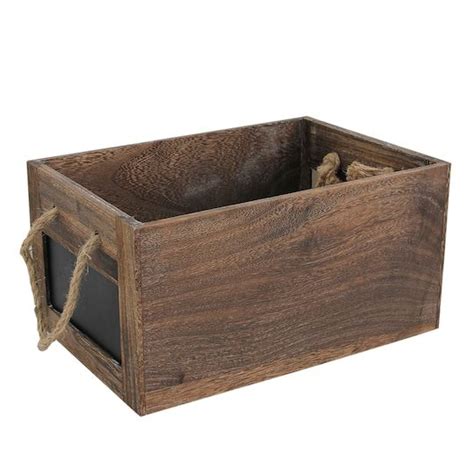 Reusing old wooden crates is a cheap way to upgrade your decor. Find the Extra Large Rectangle Wood Crate with Chalkboard ...