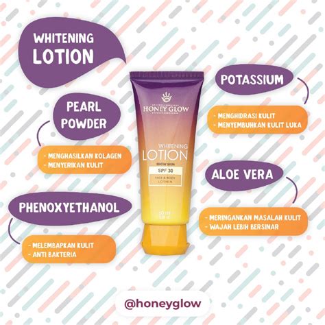 Sabun honey glow yg original hanya dijual secara online dari hq. Honey Glow Whitening Lotion - Original Honey Glow Skincare