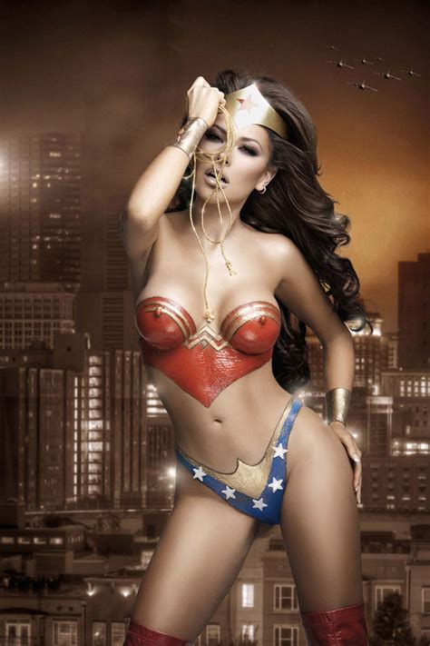 Men prefer a woman who has less body fat and more muscle than that. Gaby Ramirez Wonder Woman Bodypainting Part 1 - Porn Art Pics