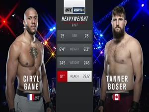 Boser fight video, highlights, news, twitter updates, and fight results. Cyril Gane vs Tanner Boser II Upcoming Fight UFC Fight Night 165