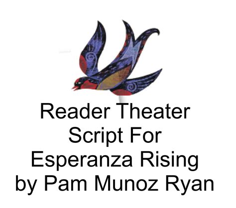 Esperanza rising needs to be a musical. There is a 5 person Reader Theater script for Esperanza Rising at the following address: http ...