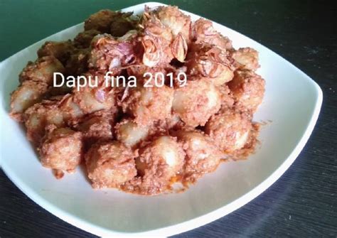 Resep cilok bumbu kacang pedas dividio kali ini aku bikin cilok bumbu kacang pedas rasanya enak nih temen temen bahan cilok. Resep Bakso udang bumbu kacang/ cilok bumbu kacang oleh ...