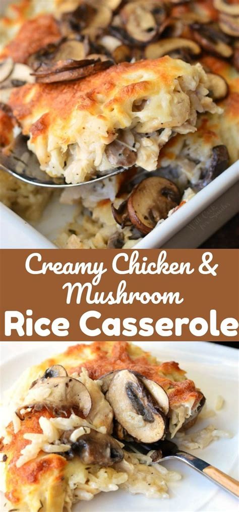 Ground turkey and beef are standard and all, but ground chicken deserves your attention, too. Creamy Chicken Mushroom Rice Casserole. Delicious, creamy ...