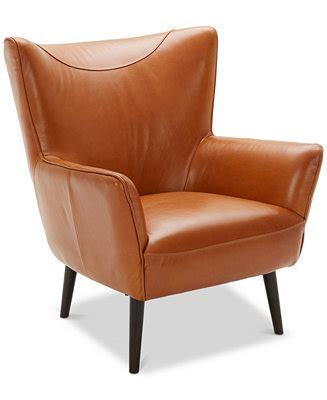 Rubber safety feet on the bottom prevent tipping, sliding and scratching. Furniture Penryn 31" Leather Accent Chair & Reviews ...