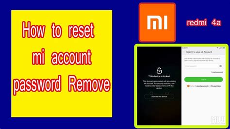 How To Reset Password Remove.Mi account password forget ...