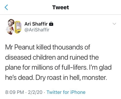 He likes to tell dark humor/jokes/even vile things that his fan base loves, but offends 98% of the rest of society. Ari Shaffir Kobe Tweet : I'm here at charlotte, the home ...