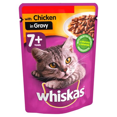 Let us break down the benefits of each of our cat food products and relieve you of the stress of deciding what is best for your cat. Whiskas Chicken in Gravy Wet Senior 7+ Cat Food Pouches ...