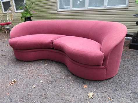 Let's take a look at the. Wonderful Biomorphic Kidney Bean Shaped Sofa Labeled ...