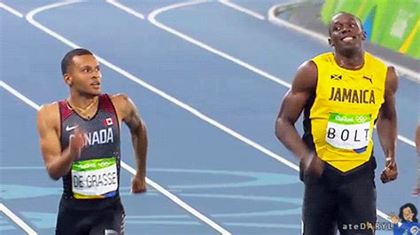 Constructive criticism is always welcome to gif creators but keep it constructive. Blue Birds on Third • Andre De Grasse and Usain Bolt wins ...