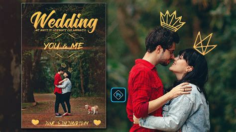 Download free.psd wedding card design source. How to design simple wedding invitation in photoshop in ...