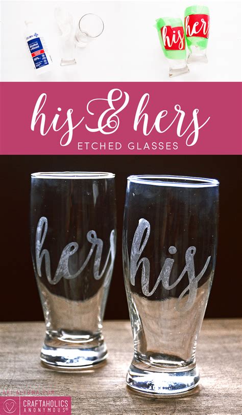 Treat your guy right this february 14th with some fun and thoughtful gifts, from original artwork to hamburger socks. Craftaholics Anonymous® | His and Hers Etched Glasses