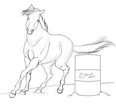 Barrel racing coloring page | pony camp craft ideas. Barrel racing is a rodeo event in which a horse and rider ...