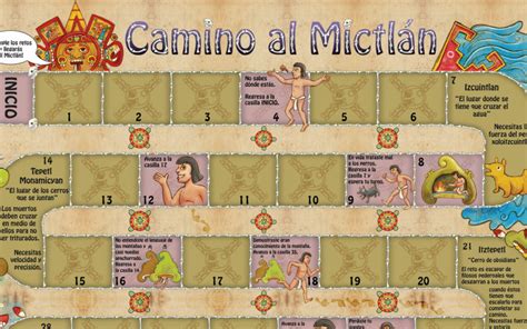 Los juegos tradicionales son una parte fundamental de la cultura de una sociedad. El Juego de mesa «Camino al Mictlán» es un material didáctico para niños que puedes descargar on ...