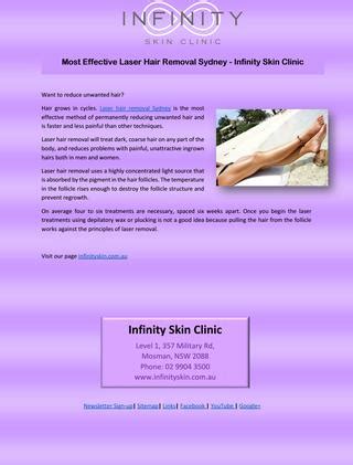 These are some of the most effective hair removal tools in each category. Most Effective Laser Hair Removal Sydney - Infinity Skin ...