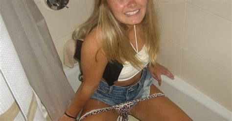 Boy had fun in bathroom. Thong Pulled Down Girl Peeing - Candid Panties ...