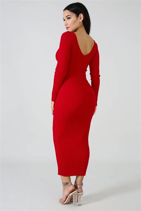 I covered the inverted triangle last week, and the adorable apple is next on the list. Knit Dress Red - ClosetSheIn | Knit dress, Ribbed knit ...