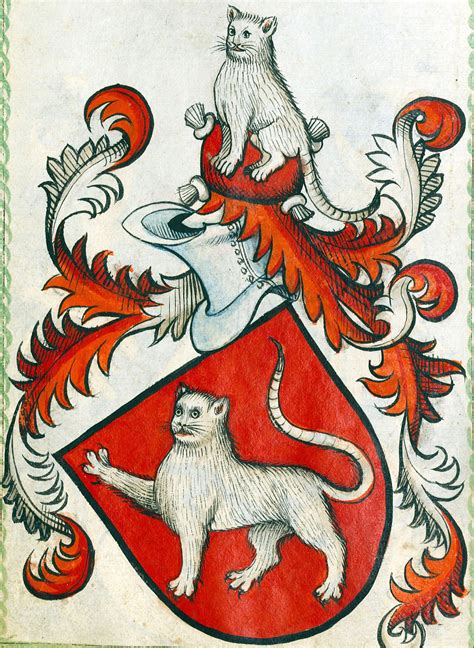 Hang 'em on walls, drape 'em on beds, divide a room, hide your secret stuff. cats of arms Scheibler Armorial, Germany ca. 1450-1480 München, BSB, Cod.icon. 312 c, p. 44 ...