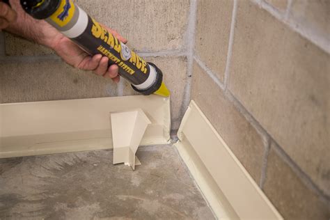 Steel beams are attached to the concrete basement floor and the wooden joists above with gorilla wall braces ® to stop a buckling wall from moving further inward. How to Waterproof a Basement - Easy Video Installation ...