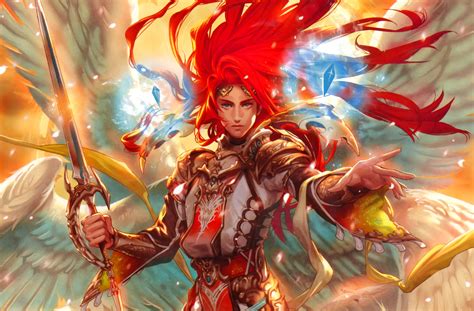 Red angel hair co is currently closed as the present time falls outside of the opening hours below. Red Hair Prince Magic,angels Wings Fantasy Swords Armor ...