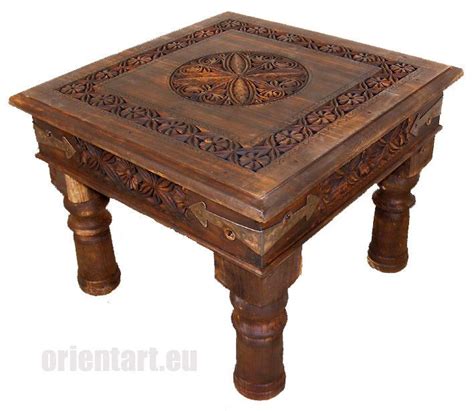 Den tisch ausziehen, decken, abwischen. 60x60 cm antik-look kolonialstil orient Teetisch Tisch Couchtisch Nuristan Nr-9 in 2019 | Table ...