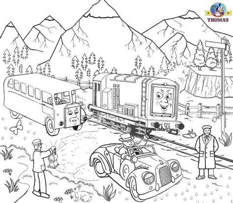 Thomas and diesel are having a fun race with christmas celebrations on. Bill Ben Thomas Coloring Page - Coloring Home