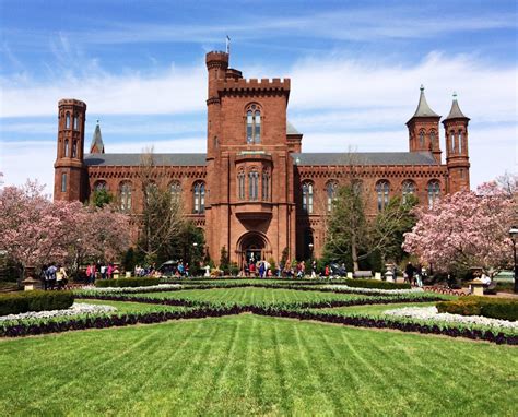 Cherry Blossoms At The Smithsonian Castle, Washington DC