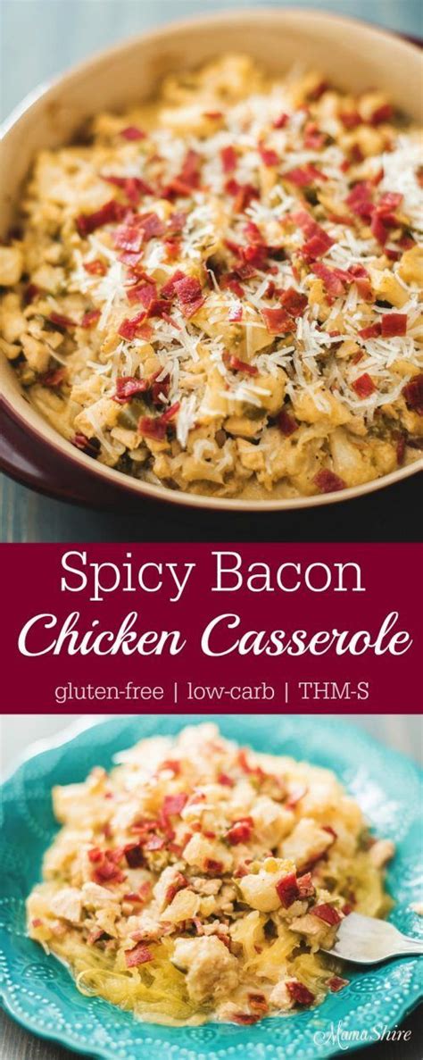 This casserole combines cooked chicken, with egg noodles and a. Spicy Bacon Chicken Casserole | Recipe | Low carb recipes, Chicken soup recipes, Low carb casseroles