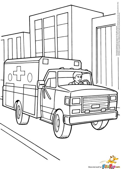 So what are you waiting for? Ambulance Printable Coloring Pages | Halloween coloring ...