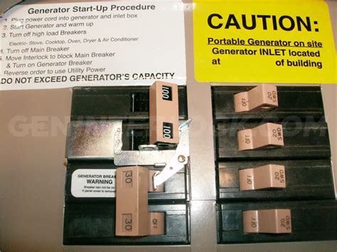 Without an interlock or a transfer switch there is always a chance that someone could forget to open the main breaker resulting in a danger of in additional to the interlock kit we can provide the generator cord, outdoor power inlet box, generator load meters and utility power return alert as shown. OEM Model Generator Interlock Kit Eaton / Cutler Hammer ...