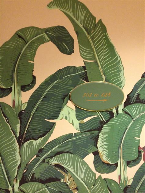 Designer and decorator don loper created the martinique banana leaf print for the hotel in 1942, and it has maintained a level of cultural influence across design, travel, fashion, and art ever. Iconic 'Leaf' wallpaper at the Beverly Hills Hotel