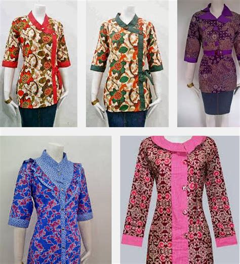 27 model baju sasirangan untuk kerja wanita modern 2019 via. Model baju batik untuk orang gemuk kerja kantor muslim kombinasi gamis atasan terbaru