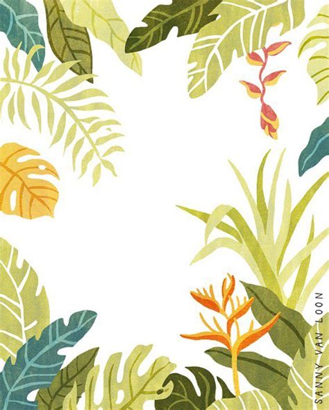 Maybe you would like to learn more about one of these? Tropical plants / leaves / flowers | illustration by Sanny ...