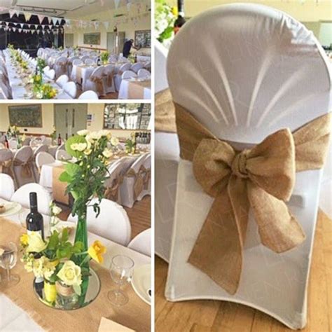 Hessian bows for chairs or your dress! Hessian Chair Bow in 2020 | Chair bows, Tablecloth rental ...