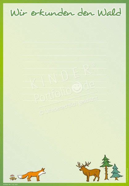 Diy paper leaves templates craftidea org. Wir erkunden den Wald - Portfoliovorlage | Portfolio ...