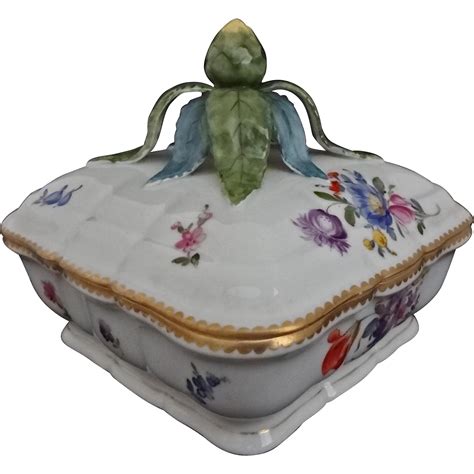 Nymphenburg Rococo Style Large Porcelain Candy Box and Lid ...