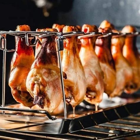 Then, hold the chicken near the breastbone with the carving fork. Roasted Chicken Rack Holder | Mexten Product is of High ...
