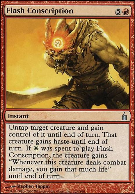 Maybe you would like to learn more about one of these? Flash Conscription (RAV MTG Card)