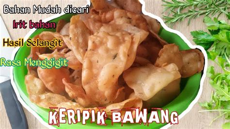 Masukkan telur, aduk sambil tuangi. Resep keripik bawang irit bahan hasil membahana - YouTube