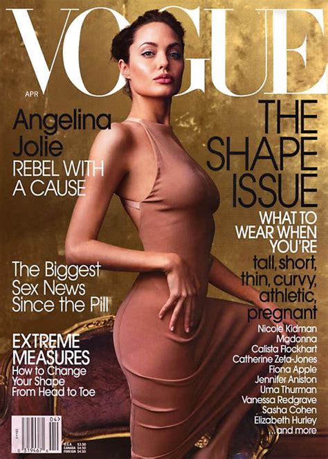 Angelina jolie on the september cover of elle. photo: Vogue USA with Angelina Jolie April 2002 (com imagens ...