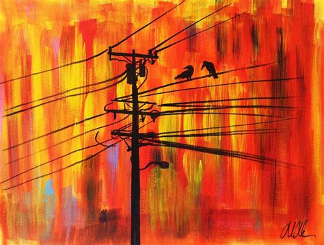 birds-on-wires-by-peimar-deviantart-com-on-@deviantart-birds,-deviantart,-painting